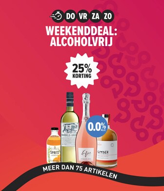 Alcoholvrije weekenddeal: Meer dan 75 alcoholvrije dranken met korting!